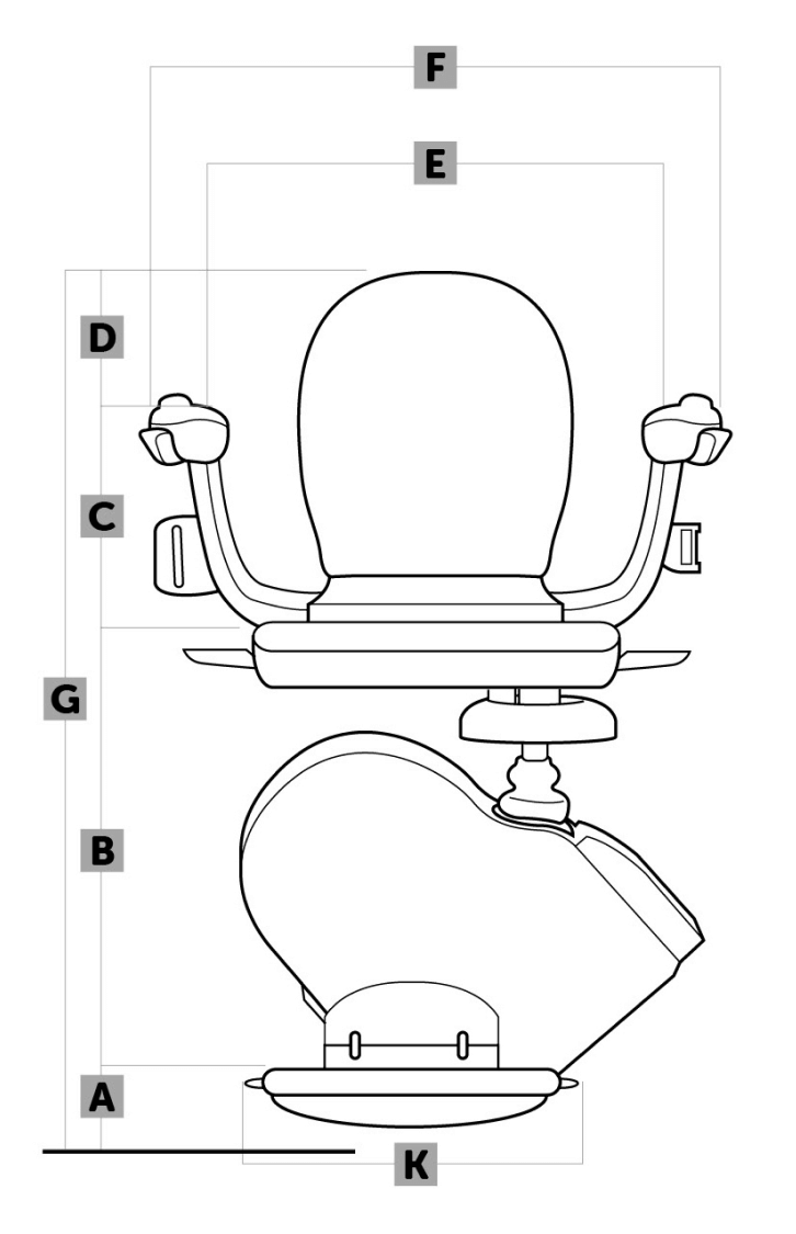 Acorn outdoor Stairlift in Tennessee front view