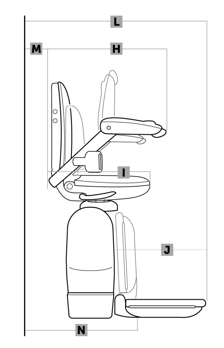 Acorn outdoor Stairlift in Tennessee side view