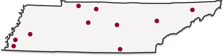 Map of Tennessee